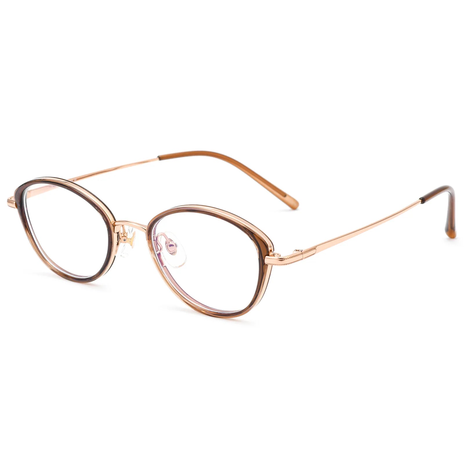 Gmei Optical M6212Y women's oval alloy TR-90 prescription eyeglasses