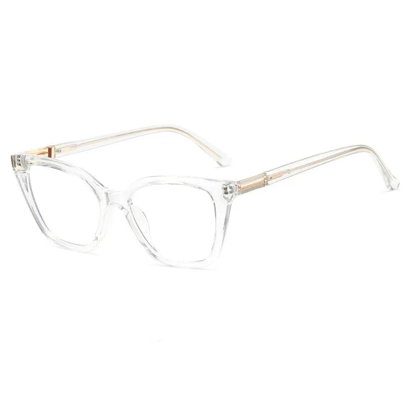 CCspace Women's Full Rim Square Tr 90 Titanium Reading Glasses 312835