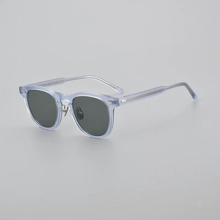 Black Mask Unisex Full Rim Square Acetate Polarized Sunglasses 8153 Sunglasses Black Mask Clear Blue As Shown 