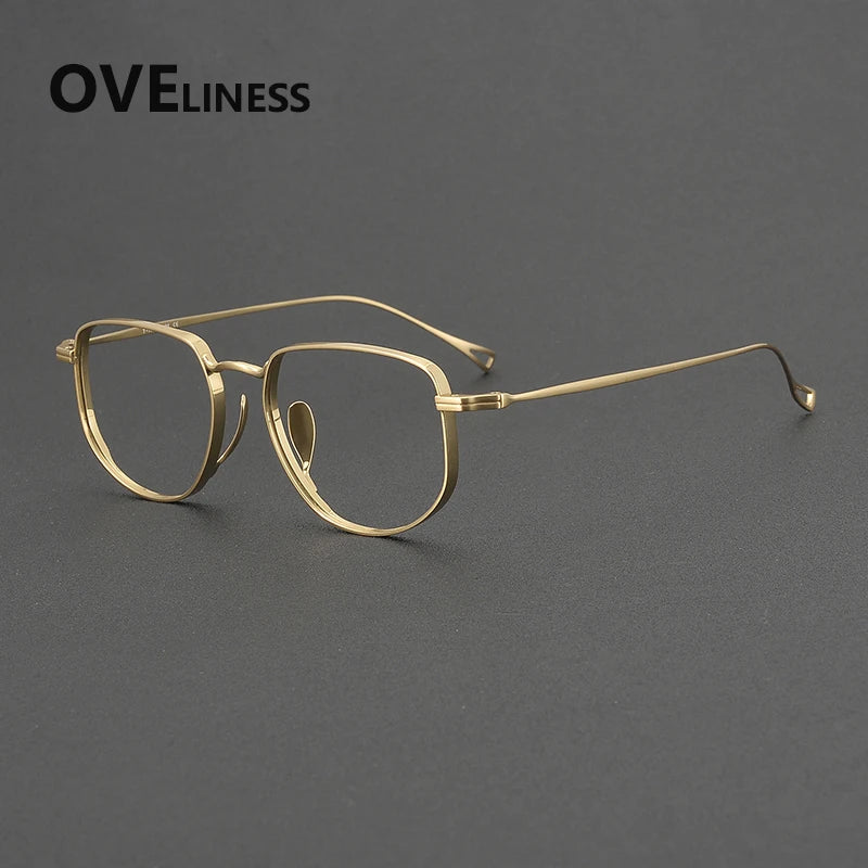 Oveliness Unisex Full Rim Square Titanium Eyeglasses 643004