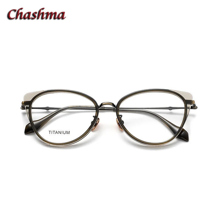 Chashma Ochki Women's Full Rim Oval Cat Eye Acetate Eyeglasses 66024