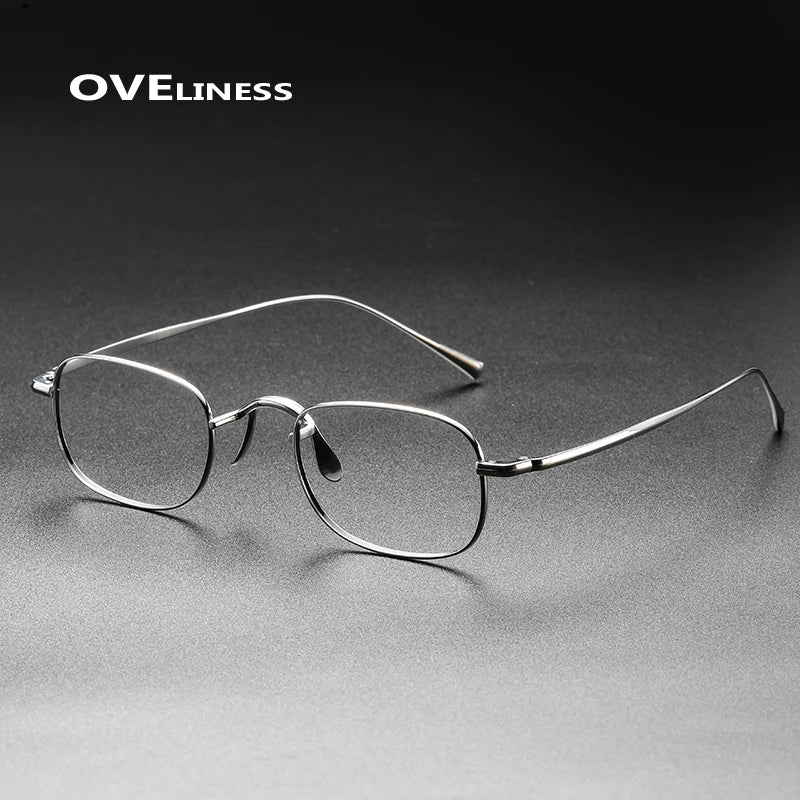 Oveliness Unisex Full Rim Square Oval Titanium Eyeglasses 369165