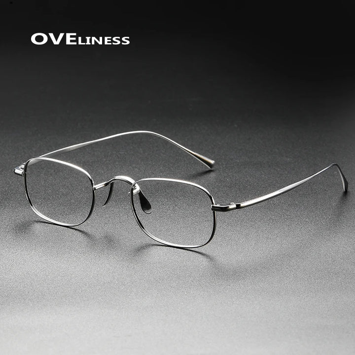 Oveliness Unisex Full Rim Square Oval Titanium Eyeglasses 369165