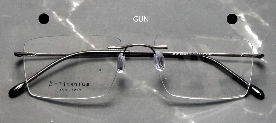 Esnbie Women's Rimless Small Square Titanium Eyeglasses 243207