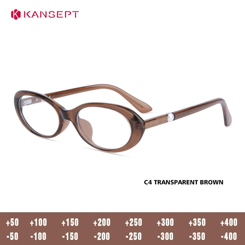 Kansepat Unisex Full Rim Oval Tr 90 Alloy Reading Glasses 77220