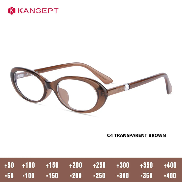 Kansepat Unisex Full Rim Oval Tr 90 Alloy Reading Glasses 77220