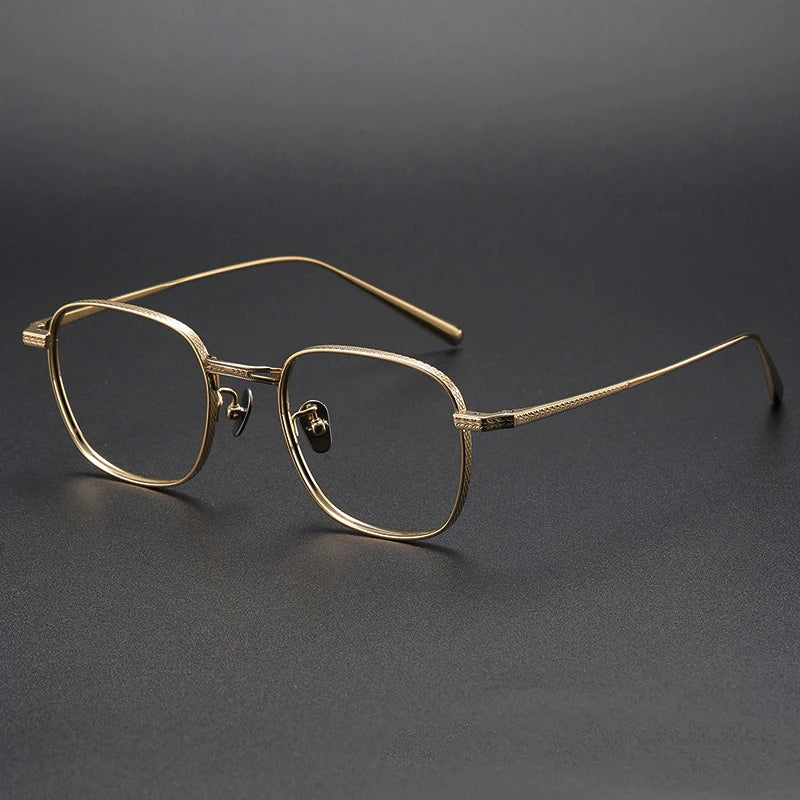 Black Mask Women's Full Rim Square Titanium Eyeglasses 227025