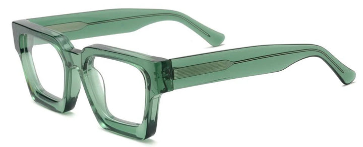 Esnbie Unisex Full Rim Square Brow Line Acetate Eyeglasses 231439