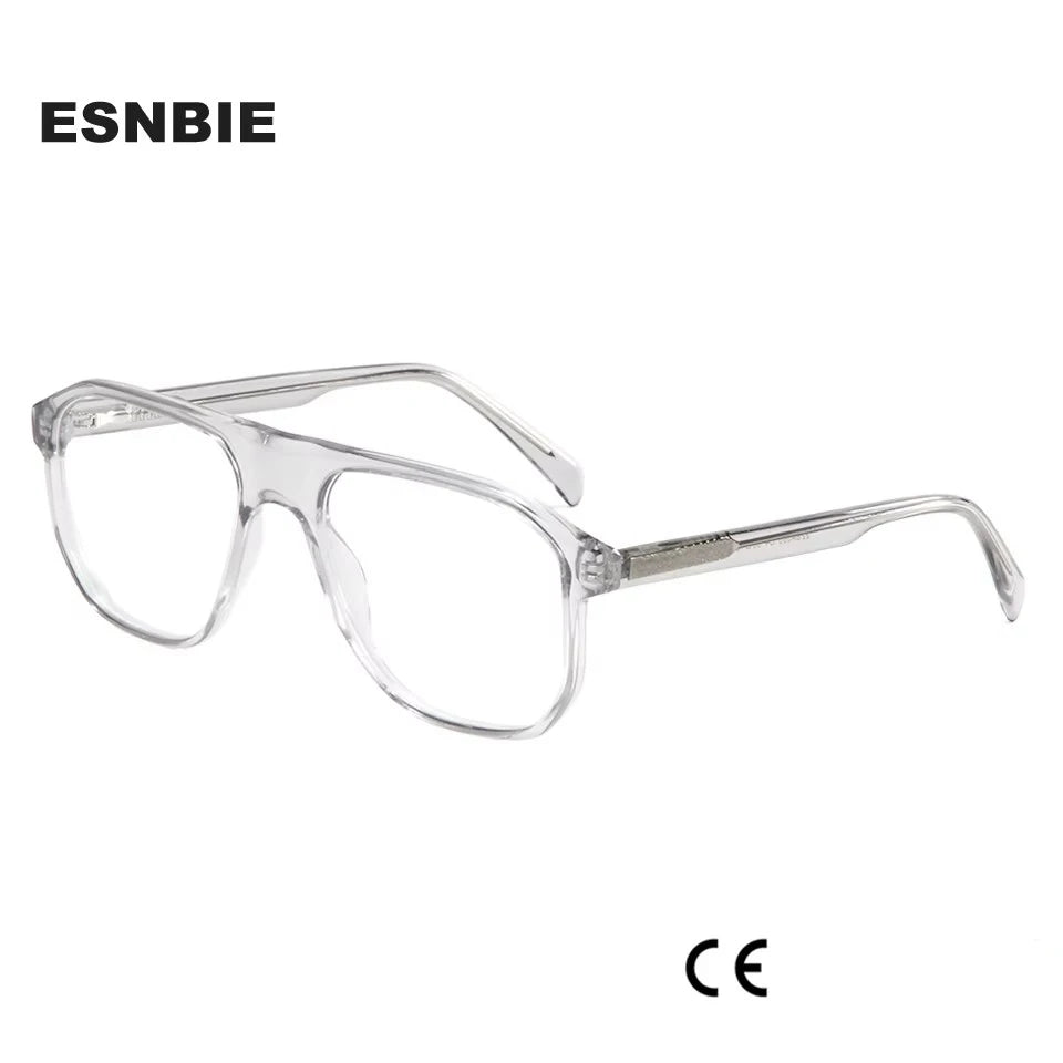 Esnbie Unisex Full Rim Square Acetate Eyeglasses 220601 Full Rim Esnbie