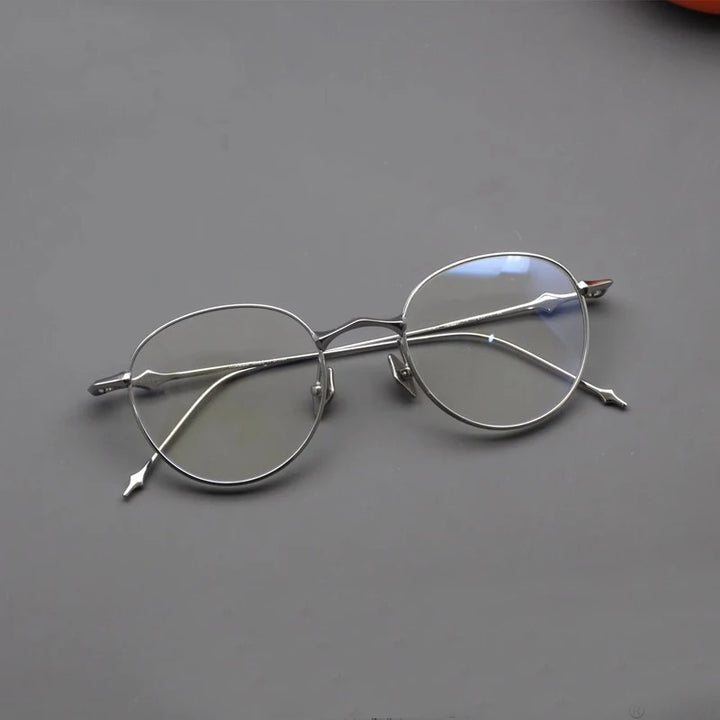 Black Mask Women's Full Rim Oval Round Titanium Eyeglasses 195140