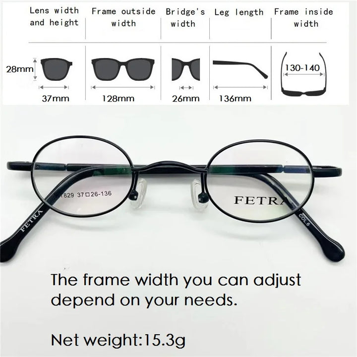 Cubojue Unisex Full Rim Small Oval Round Alloy Reading Glasses 1829 Reading Glasses Cubojue   