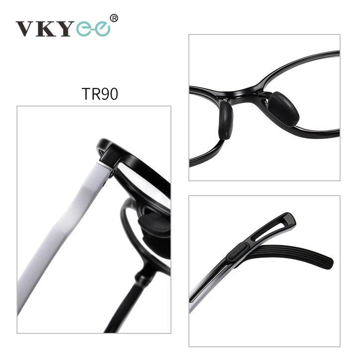 Vicky Youth Unisex Full Rim Oval Tr 90 Titanium Eyeglasses 5110 Full Rim Vicky   