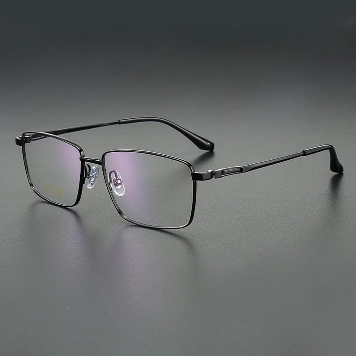 Muzz Men's Full Rim Big Polygon Square Titanium Eyeglasses 82916