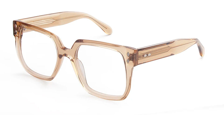 Esnbie Women's Full Rim Square Brow Line Acetate Eyeglasses 240901