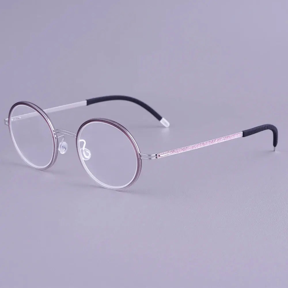 Bobbie 471561 Women’s 136mm Full Rim Round Titanium Frames FuzWeb