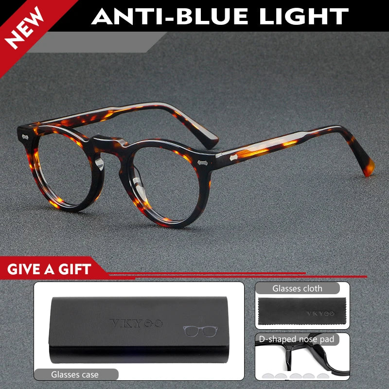 Vicky Unisex Full Rim Round Acetate Reading Glasses 633128