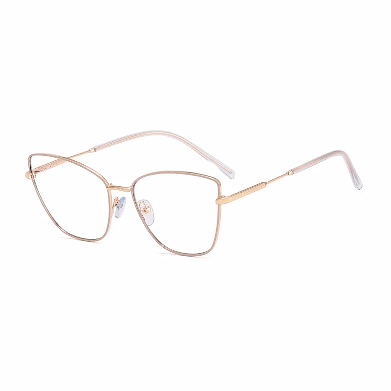 Ralferty Women's Full Rim Square Cat Eye Alloy Eyeglasses R95830 Full Rim Ralferty C1 White CHINA 