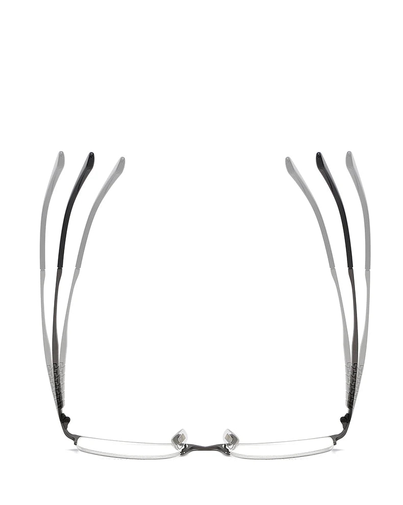 Reven Jate 71109 semi-rimless rectangle titanium prescription eyeglasses — view 7