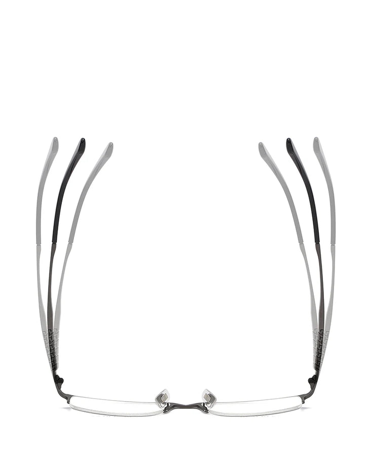 Reven Jate 71109 semi-rimless rectangle titanium prescription eyeglasses — view 7
