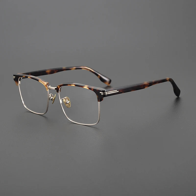 Nobler Unisex Full Rim  Square Acetate Titanium Eyeglasses 4535 Full Rim Nobler   