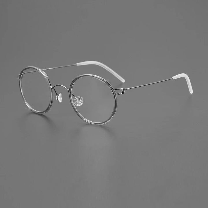 Bobbie Women's Full Rim Round Acetate Titanium Eyeglasses 224550