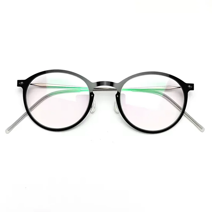 Bobbie Unisex Full Rim Round Titanium Eyeglasses 6541