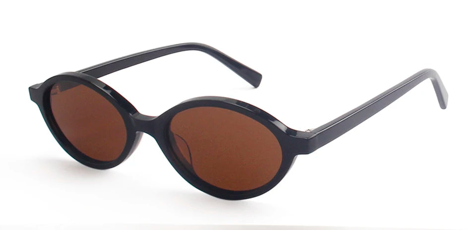 Esnbie Women's Full Rim Oval Acetate Polarized Tac Sunglasses 240801