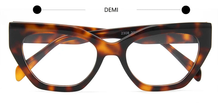 Esnbie Unisex Full Rim Polygon Square Acetate Eyeglasses 23021