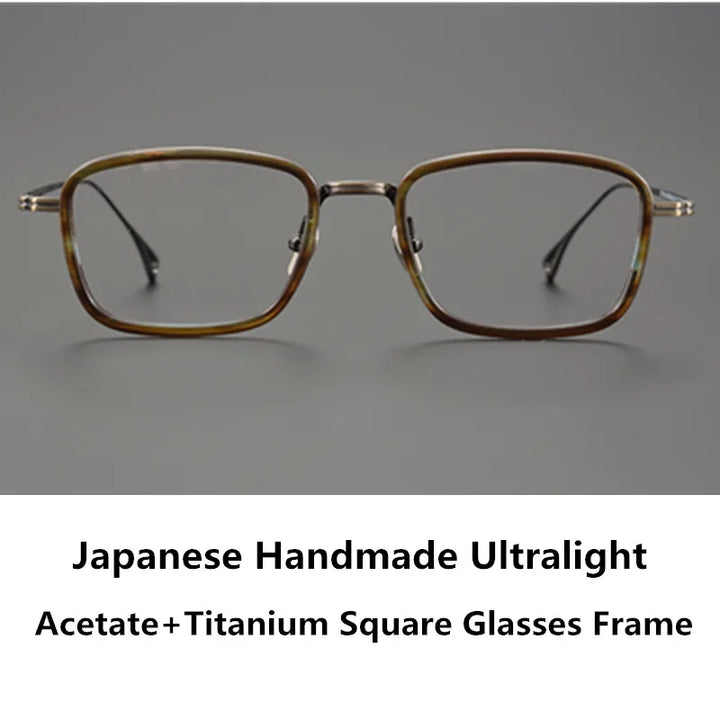 Aimee Unisex Full Rim Square Acetate Titanium Eyeglasses 9114