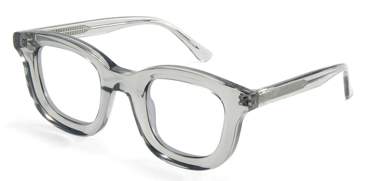 Esnbie Unisex Full Rim Round Square Thick Acetate Eyeglasses 23004