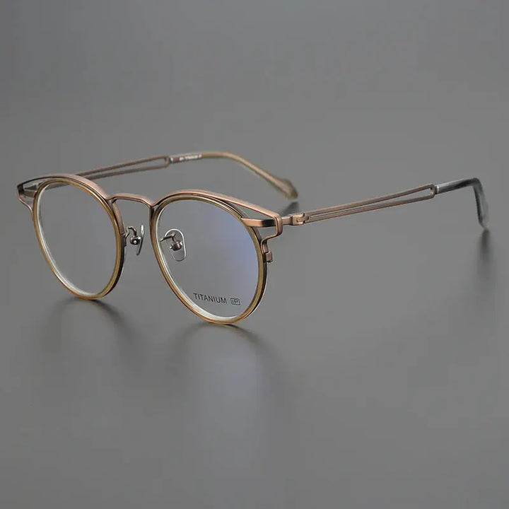 Bobbie 190610 Full Rim Women’s Oval  Acetate Titanium Frames FuzWeb