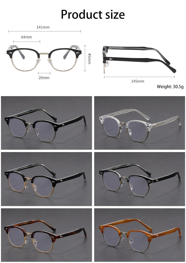 Vicky Unisex Full Rim Round Tr 90 Titanium Reading Glasses 10306