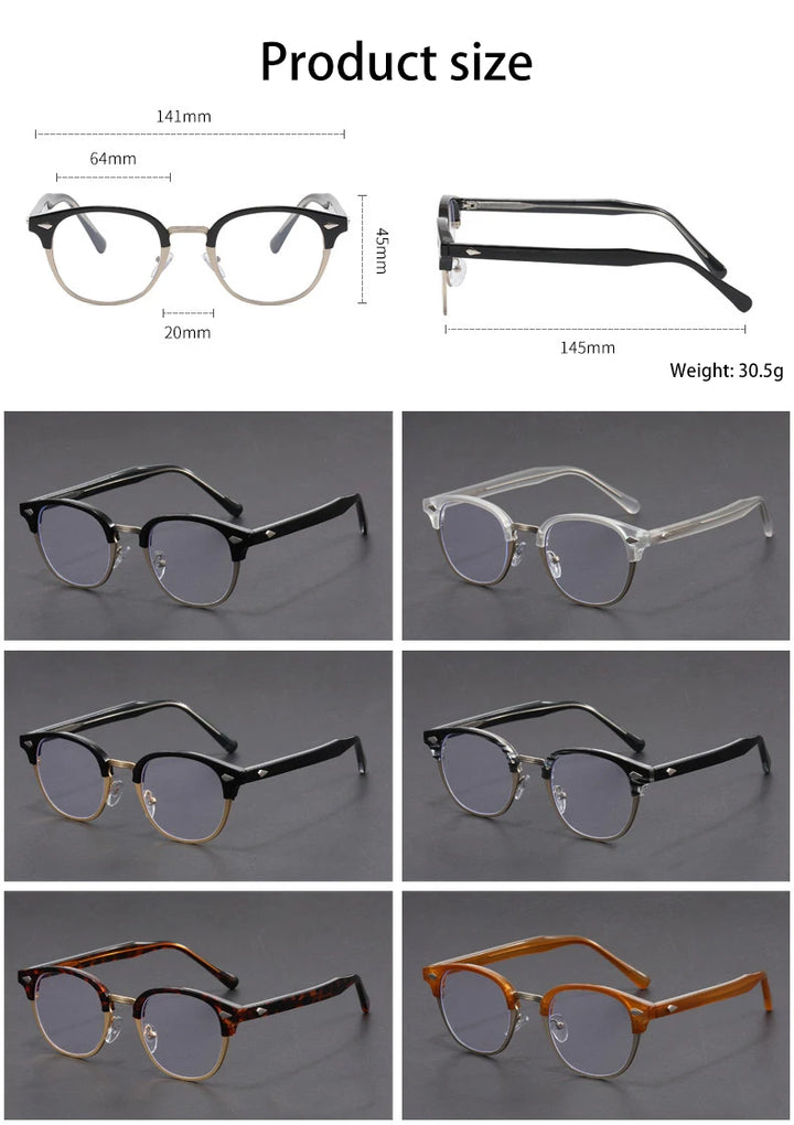 Vicky Unisex Full Rim Round Tr 90 Titanium Reading Glasses 10306