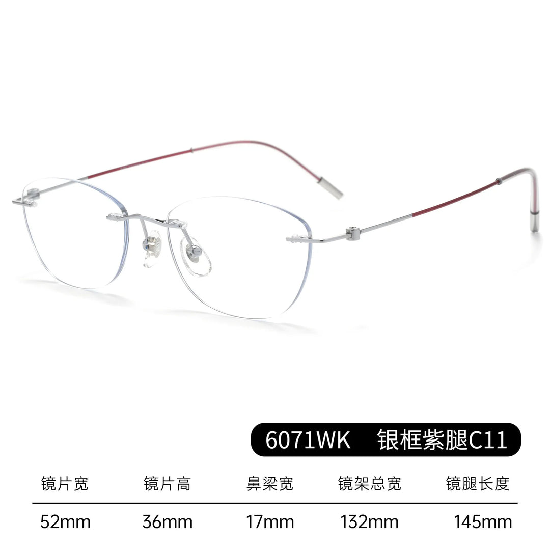 Bclear Women Rimless Butterfly Titanium Eyeglasses BSF-6071WK