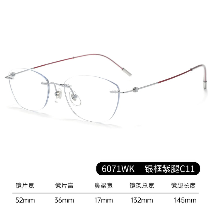 Bclear Women Rimless Butterfly Titanium Eyeglasses BSF-6071WK