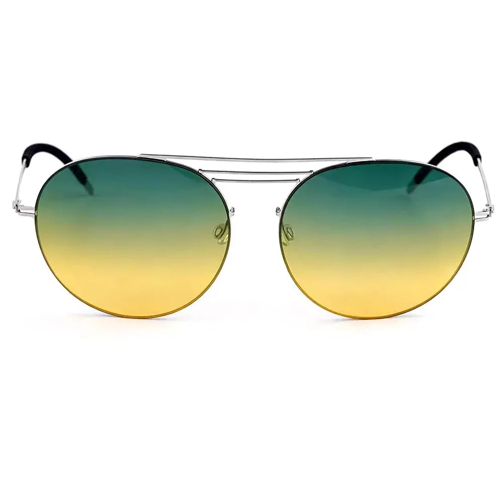 Aimee Unisex Full Rim Round Double Bridge Titanium Sunglasses 612003 FuzWeb