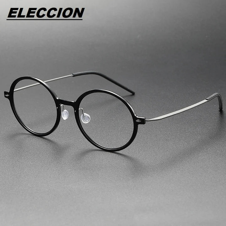 Eleccion Women's Full Rim Round Nylon TItanium Eyeglasses 6523