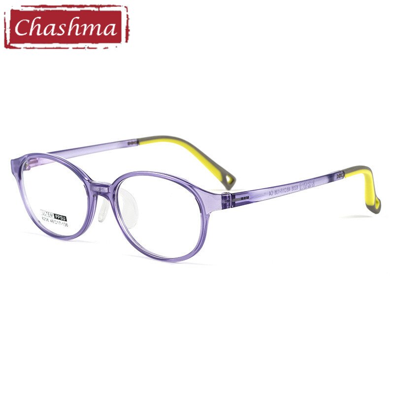 Chashma Unisex Children's Full Rim Oval Tr 90 Titanium Eyeglasses 8206 Full Rim Chashma Light Purple  