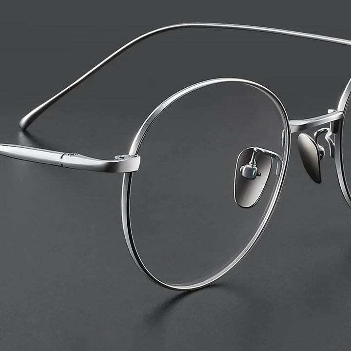 Muzz Unisex Full Rim Round Titanium Eyeglasses 06144 Full Rim Muzz   