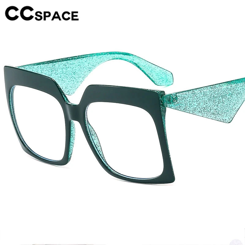 CCspace Women's Full Rim Thick  Square Polycarbonate Eyeglasses 3060 Full Rim CCSpace   