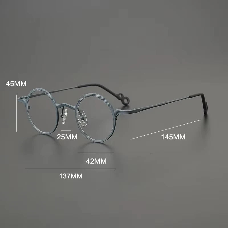Gatenac Women's Full Rim Round Titanium Eyeglasses G85869