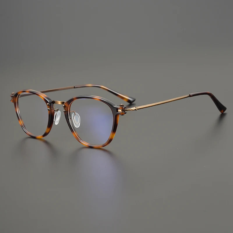 Bobbie Unisex Full Rim Square Acetate Titanium Eyeglasses 965881