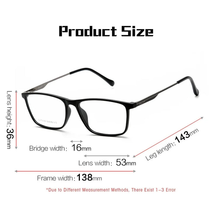 Summer Flower Women's Full Rim Square Tr 90 Titanium Eyeglasses 700094