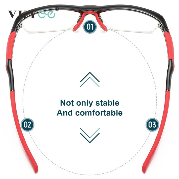 Vicky Unisex Full Rim Tr 90 Silicone Sport Reading Glasses 418021 Reading Glasses Vicky   