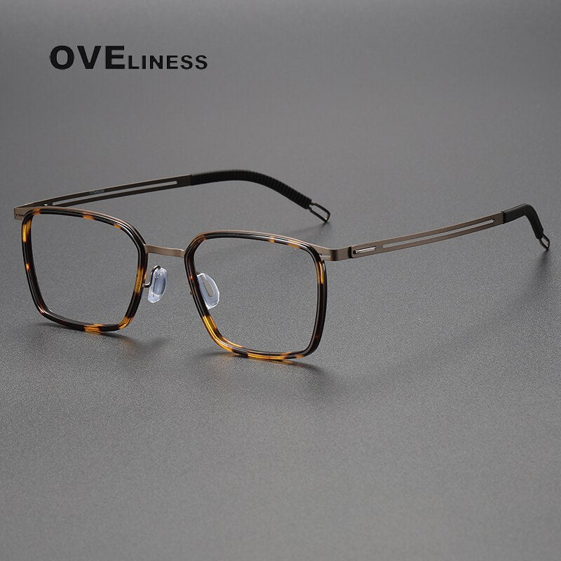 Oveliness Unisex Full Rim Square Titanium Eyeglasses 8202309