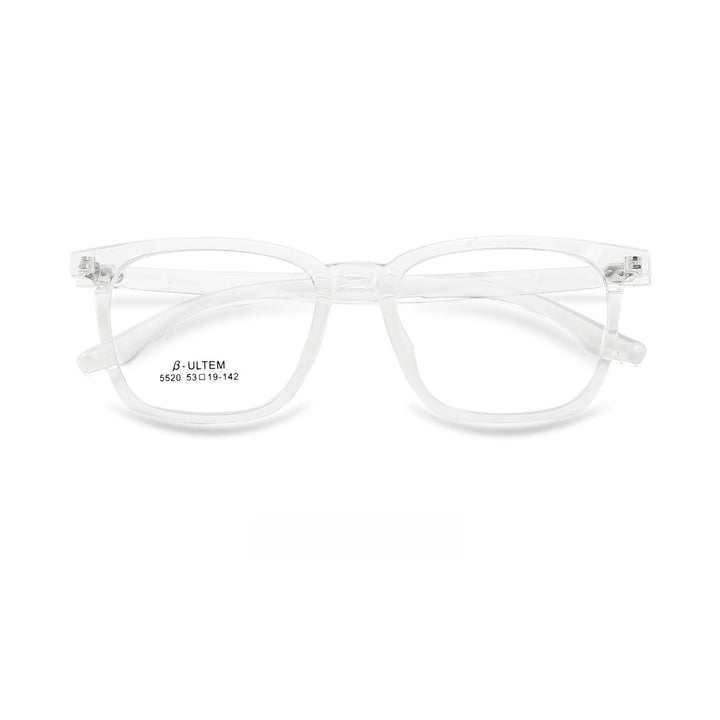Yimaruli Unisex Full Rim Square Plastic Eyeglasses 5520 Full Rim Yimaruili Eyeglasses Transparent  