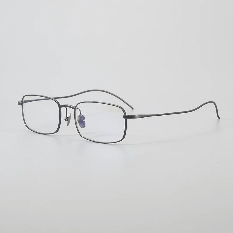 Muzz 0001 unisex small square titanium prescription eyeglasses — view 3