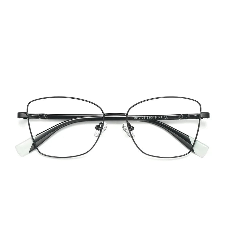 Yimaruili Women's Full Rim Square Cat's Eye Alloy Eyeglasses Y3010 Full Rim Yimaruili Eyeglasses C3  