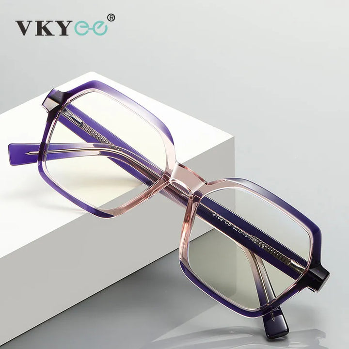 Vicky Unisex Full Rim Tr 90 Stainless Steel Square Reading Glasses 2162 Reading Glasses Vicky   