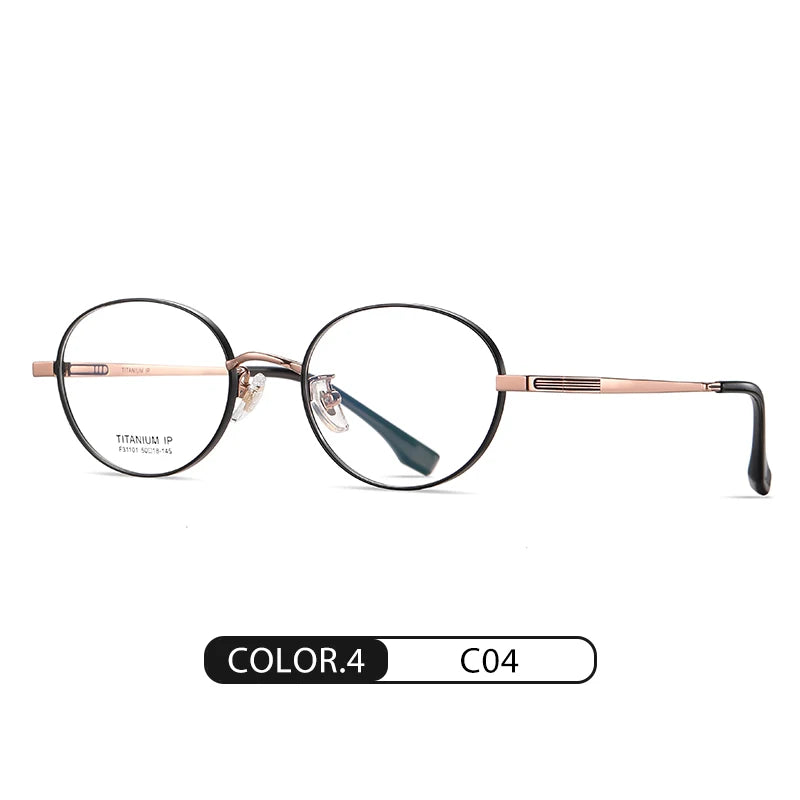 Reven Jate Women's Full Rim Oval Titanium Eyeglasses 631101